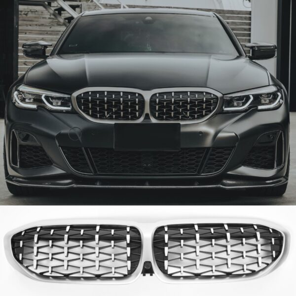 GRILLE FITS FOR BMW 3 SERIES G20 G21 PRE-FACELIFT DIAMOND CHROME