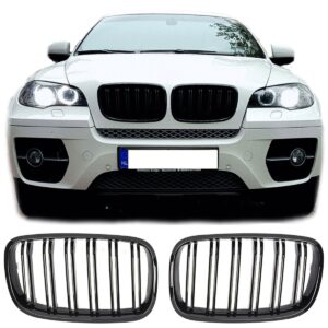 Esivõre läikiv must BMW X5 / X6 E70 E71 SPORT DOUBLE SLAT