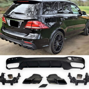 Difuusor + summuti otsad (BLACK) GLE 63 AMG look W166 GLE