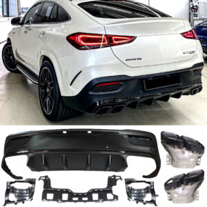 Difuusor + summuti otsad Mercedes C167 GLE COUPE (BLACK) 63 AMG look