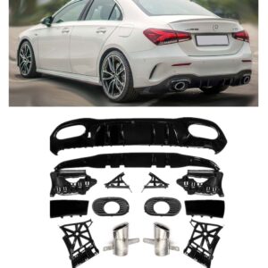 Difuusor + summuti otsad 2x1 (CHROME) SPORTY LOOK Mercedes A-Class V177