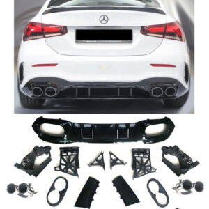 Difuusor + summuti otsad (Chrome) AMG design Mercedes A-Class V177