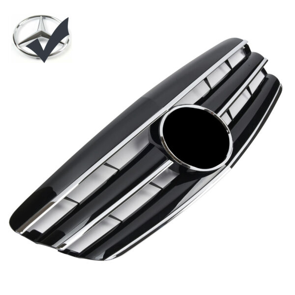 Grille Sport fits for Mercedes W221 S 2005-2009 Black and Chrome