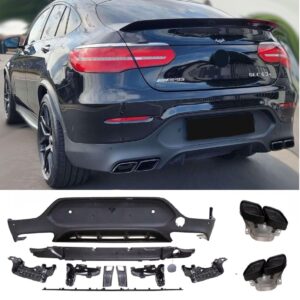 Difuusor + summuti otsad Mercedes C253 GLC COUPE (BLACK) 63 AMG LOOK