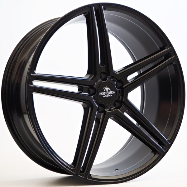 Ratlankis Forzza Bosan 9X21 5X112 ET25 66,45 Satin Black FLOW FORMING