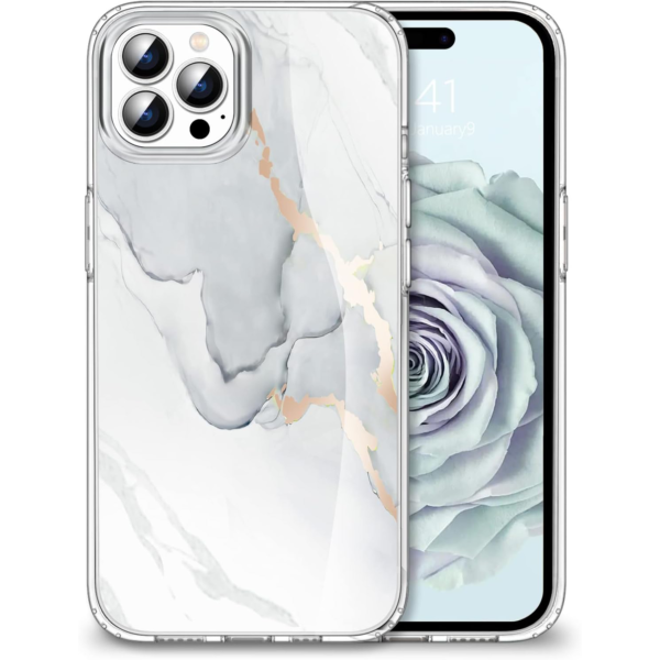 iPhone 13 Pro valge marmor ümbris